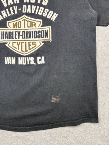 Vintage Harley Davidson Stained Glass Tee Black