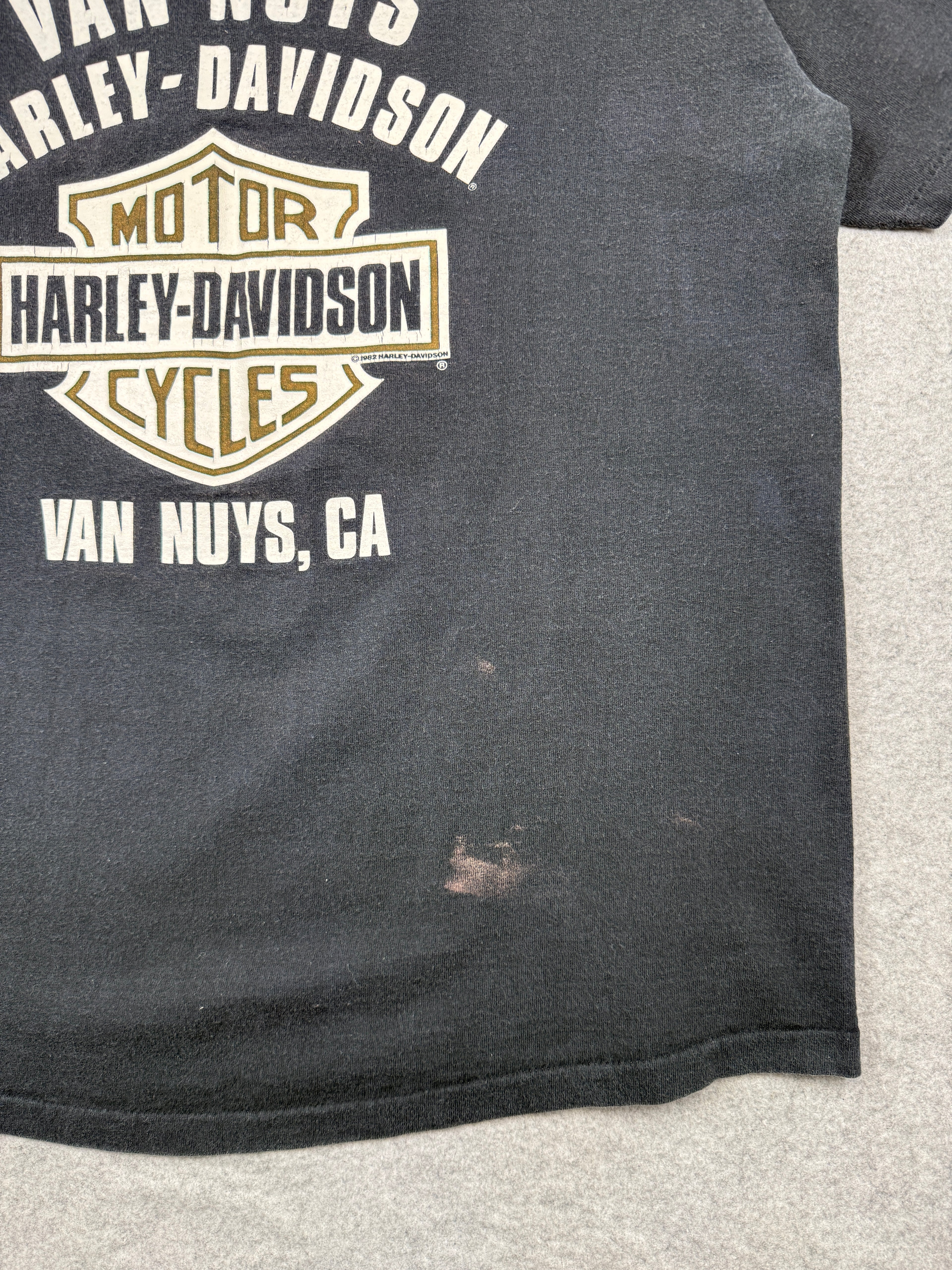Vintage Harley Davidson Stained Glass Tee Black