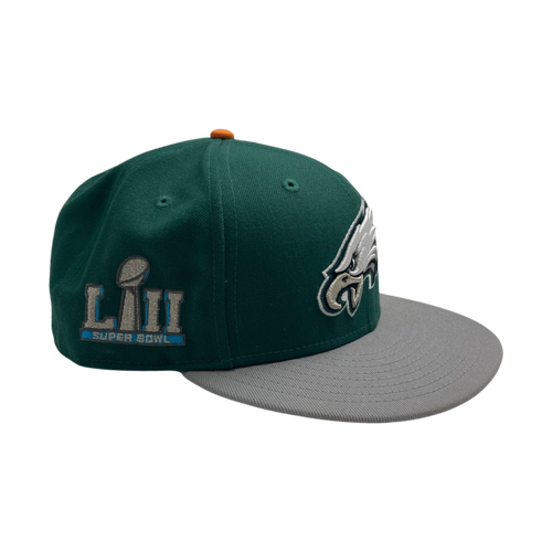 Philadelphia Eagles Superbowl LII New Era Fitted Hat Green | Vintage Clothing Store Canada