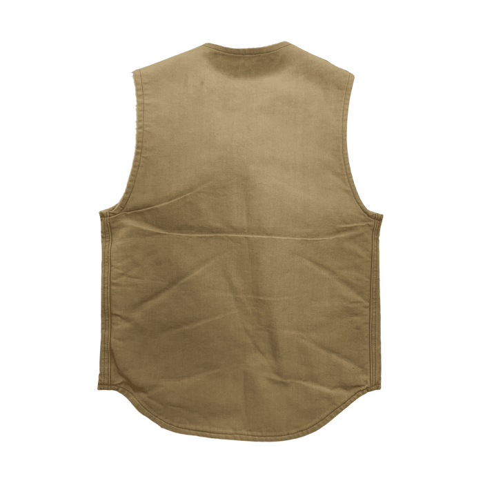 Vintage Sherpa lined Zip-Up Vest Beige | Vitnage Clothing Store Canada