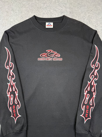 Vintage Orange County Choppers Flame Sleeve L/S Tee Black/Red
