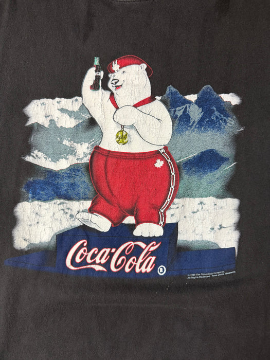 1998 Vintage Coca-Cola Bear Tee Black | Vitnage Clothing Store Canada