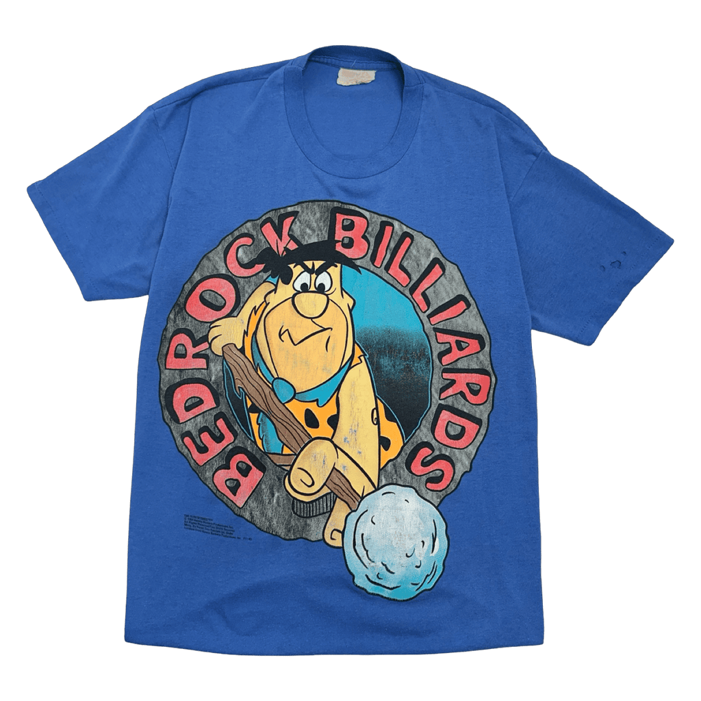Vintage 1990’s Flintstones Bedrock Billiards Tee Blue