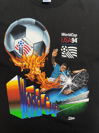 (L) Vintage 90s USA World Cup Tee Black