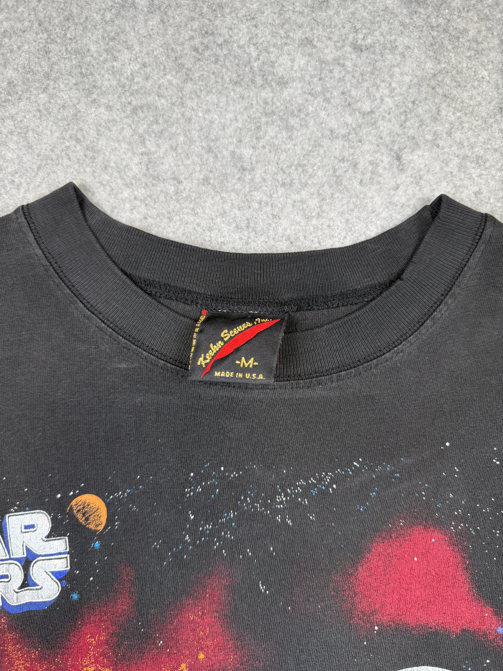 Vintage Star Wars X Wing Death Star Tee Black