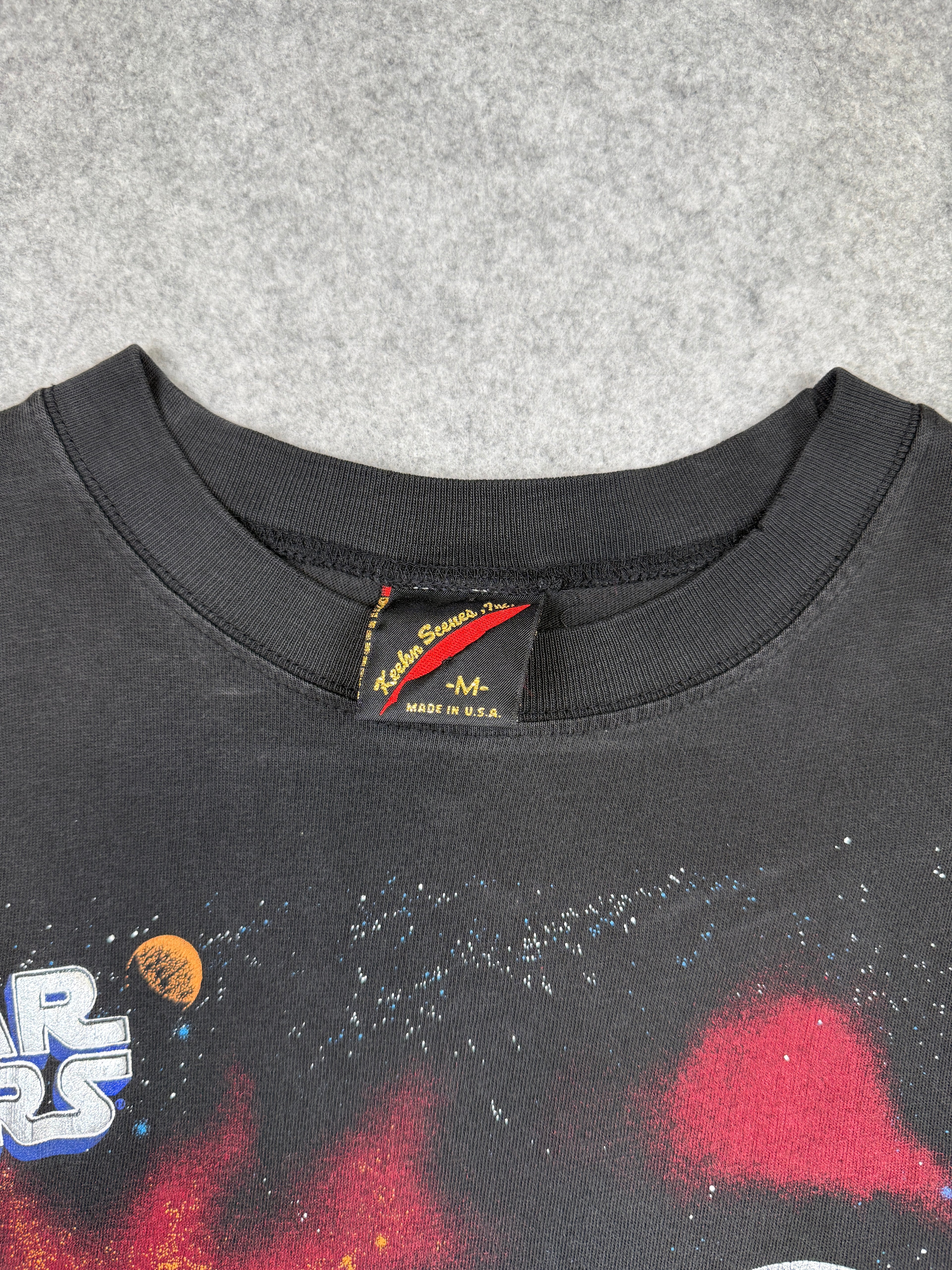 Vintage Star Wars X Wing Death Star Tee Black