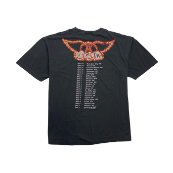 (XL) Vintage '97 Aerosmith 9 Lives World Tour Tee Black