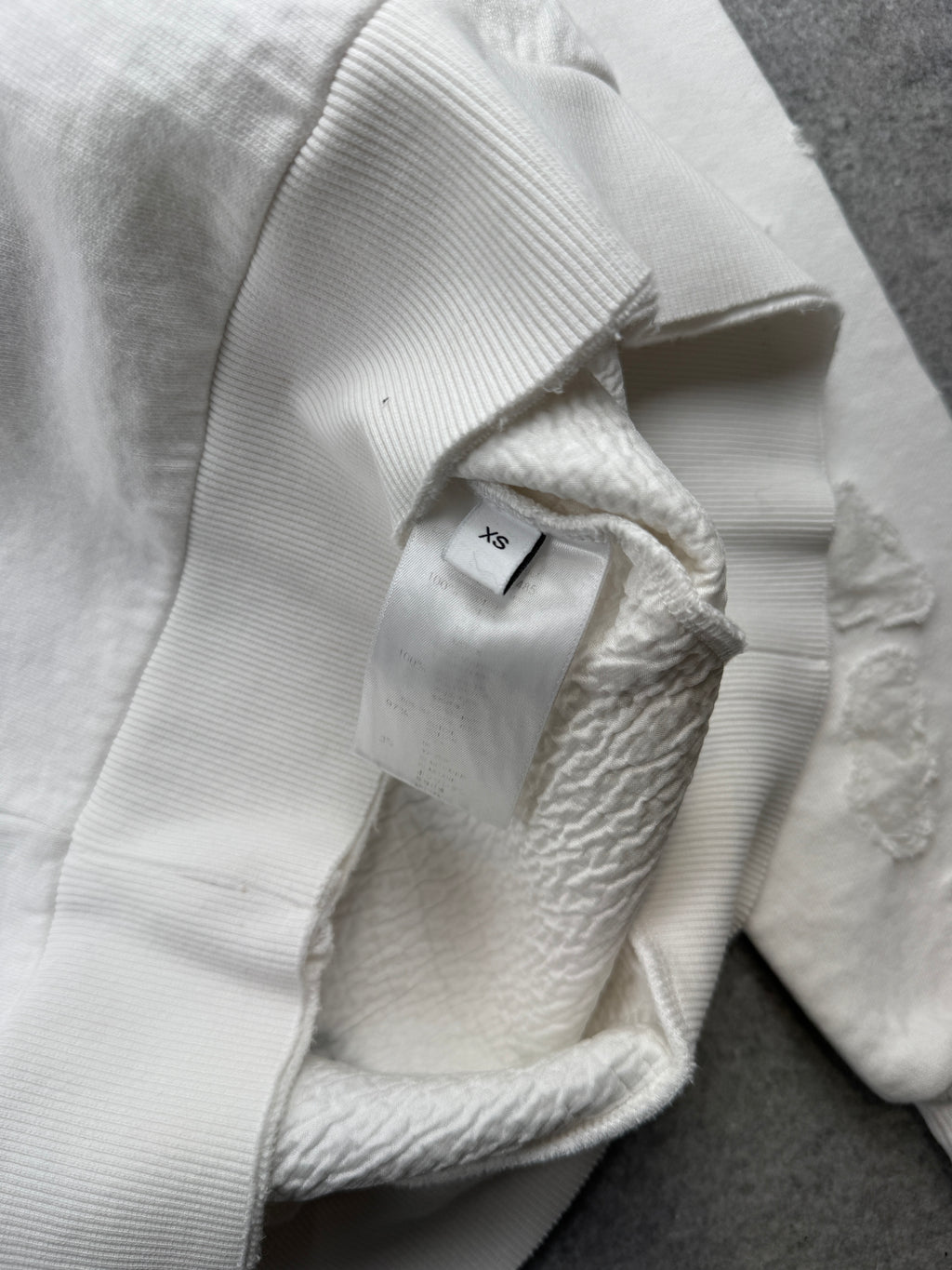 Givenchy Paris Destroyed Sweatshirt White