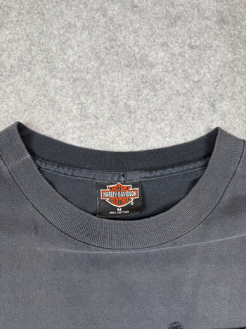 Vintage Harley Davidson Lancaster Spaceship Tee Black