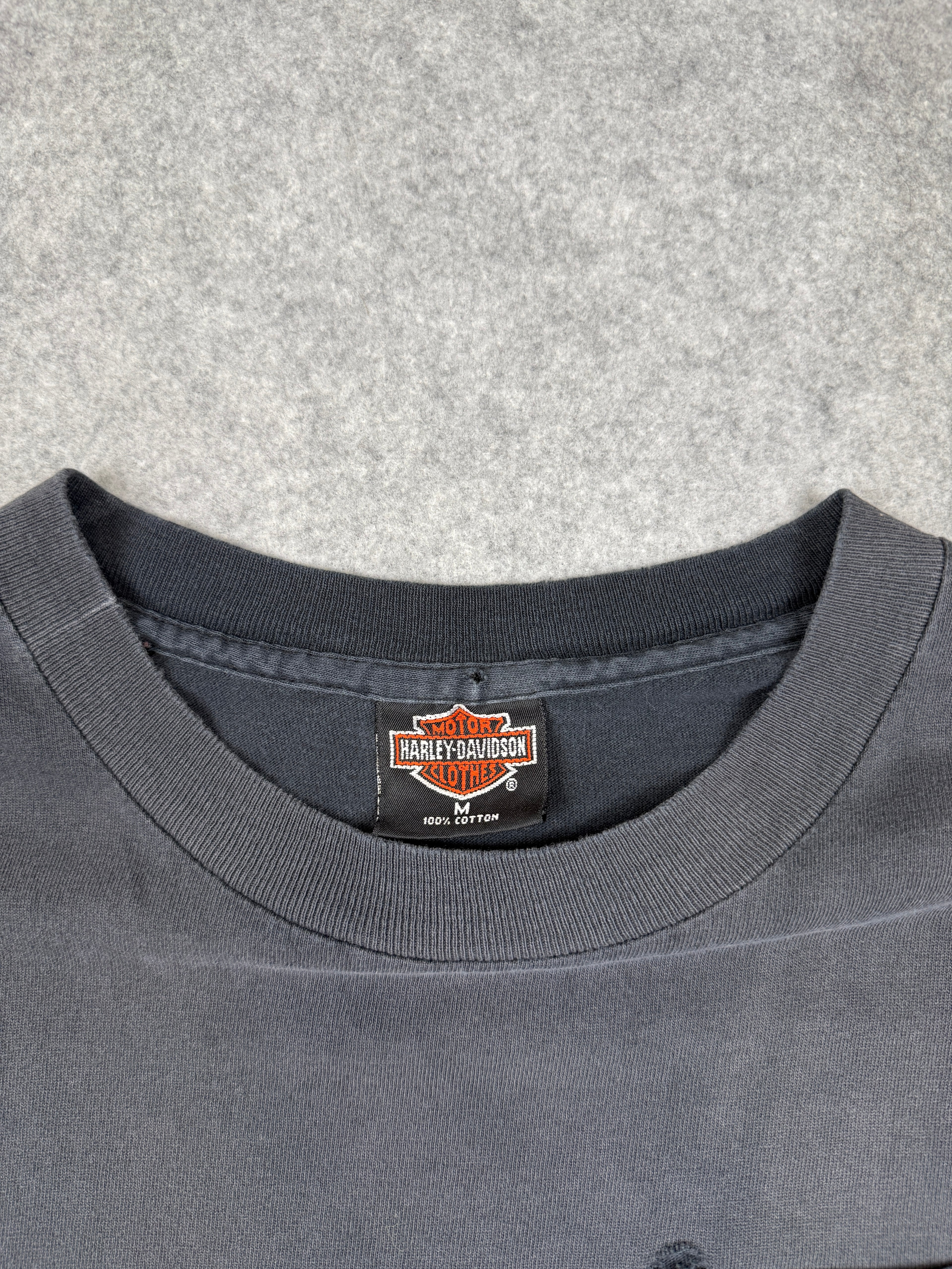 Vintage Harley Davidson Lancaster Spaceship Tee Black