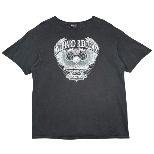 Vintage Harley Davidson Live Hard Ride Easy Tee Black | Vintage Clothing Store Canada