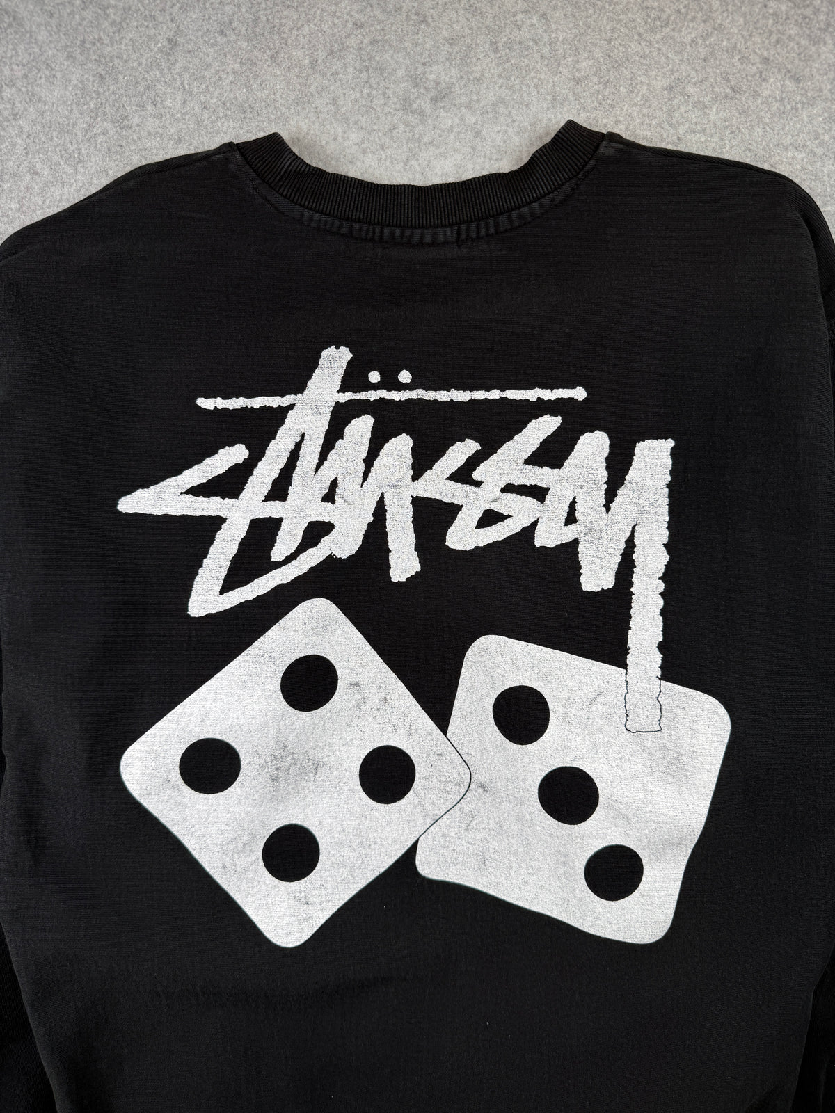 Stussy Dice Pigment Dyed Crewneck Black (USED)