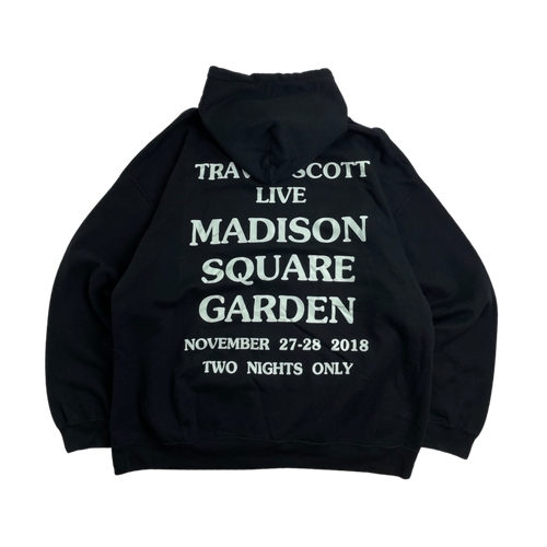 Travis Scott Madison Square Garden Hoodie Black | Vintage Clothing Store Canada