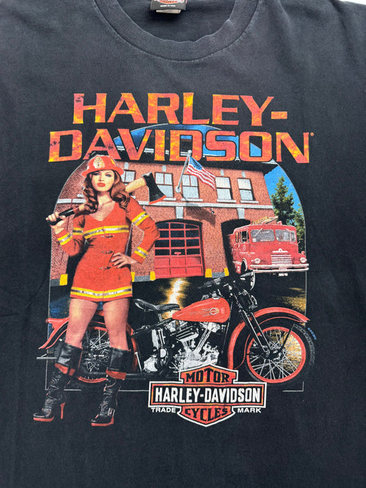 Vintage Buddy Stubbs Anthem Harley Davidson Tee Black | Vitnage Clothing Store Canada