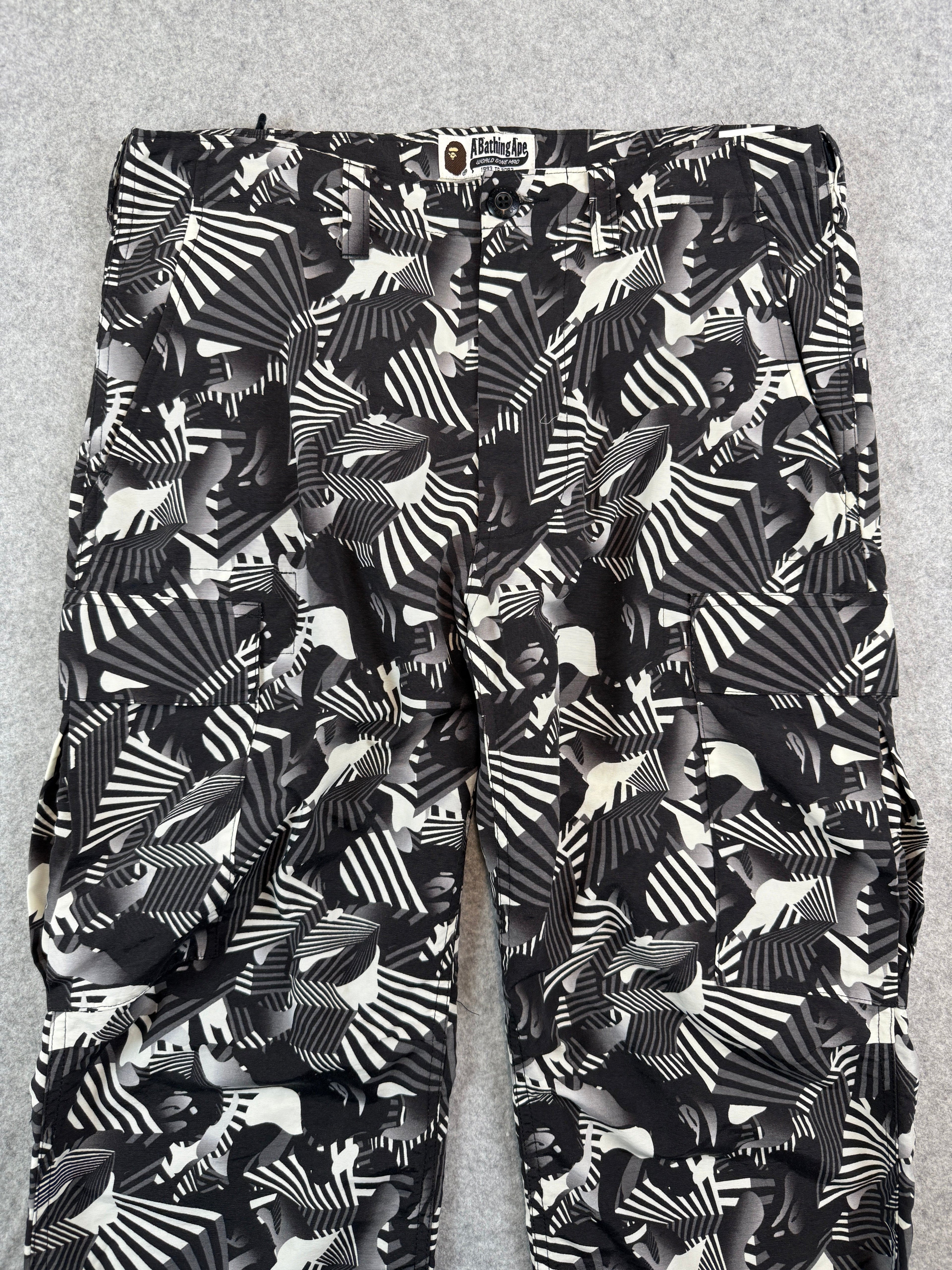 BAPE Dazzle Camo Pants Black/Grey (USED)