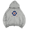 BAPE x Kaws Target Logo Full Zip Up Hoodie Grey (USED)