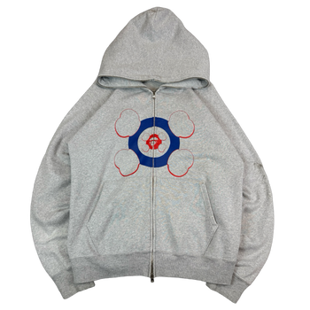 BAPE x Kaws Target Logo Full Zip Up Hoodie Grey (USED)