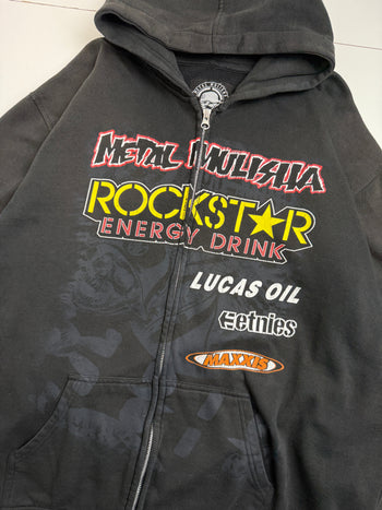 Vintage 2000s Metal Mulisha Full Zip Hoodie Black