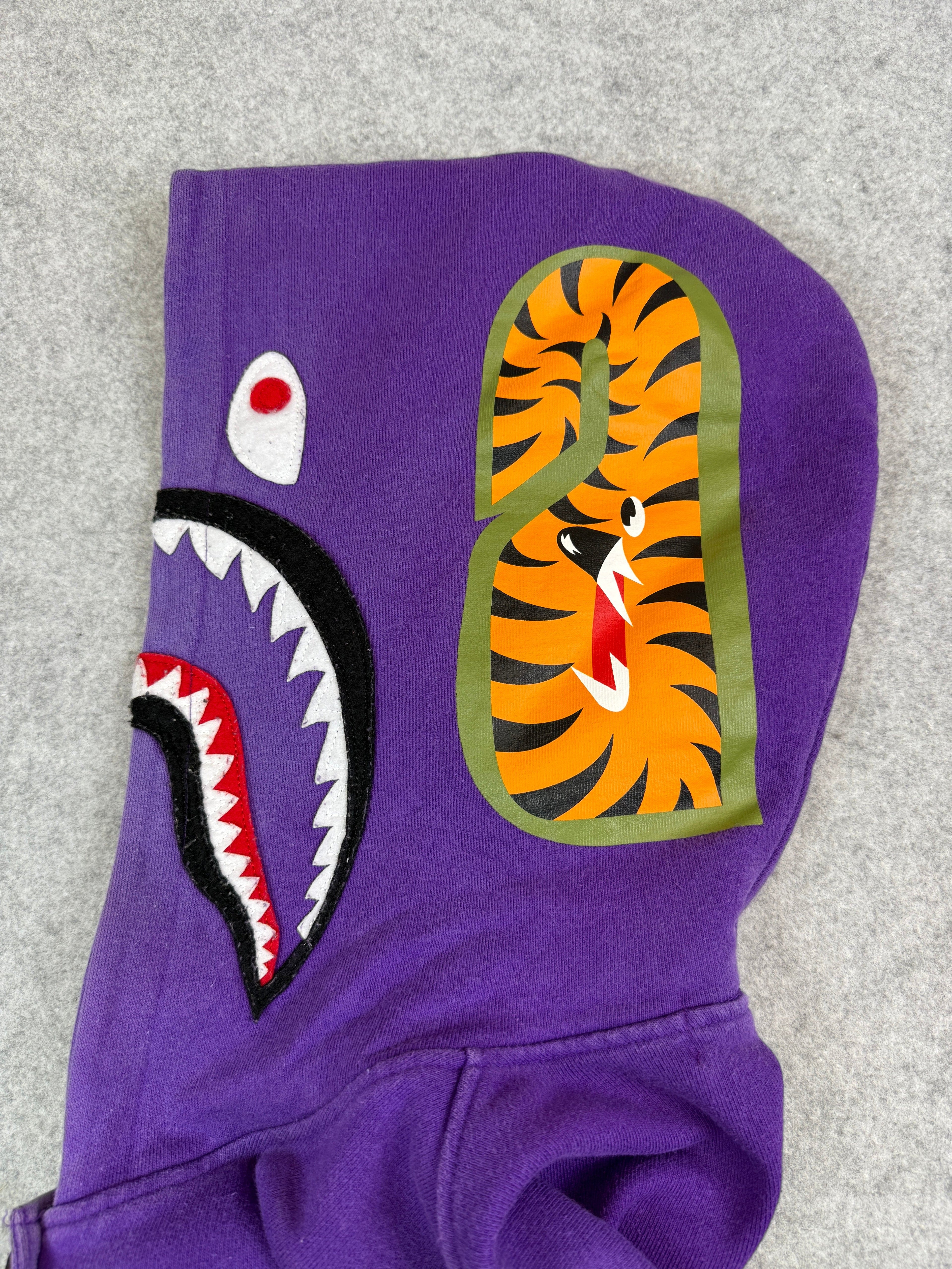 BAPE Varsity Shark Jacket Purple (USED)