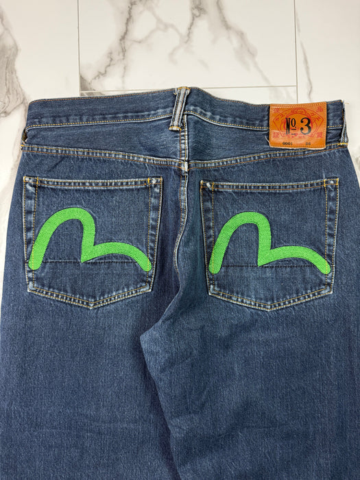 Vintage Evisu Lot 0001 No. 3 Embroidered Double Seagull Denim Pants | Vitnage Clothing Store Canada