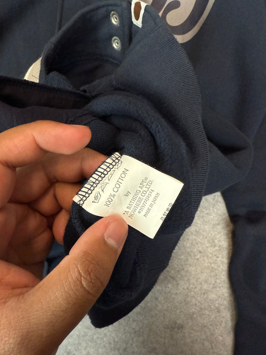 BAPE ASNKA Varsity Jacket Navy Blue (USED) | Vitnage Clothing Store Canada