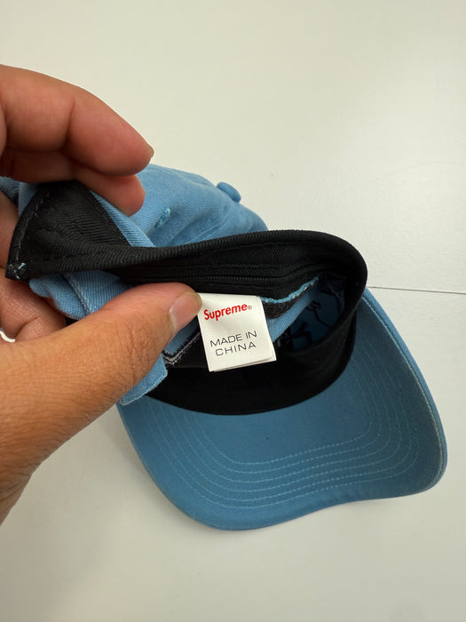 Supreme Spellout 6 Panel Hat Light Blue (USED) | Vitnage Clothing Store Canada