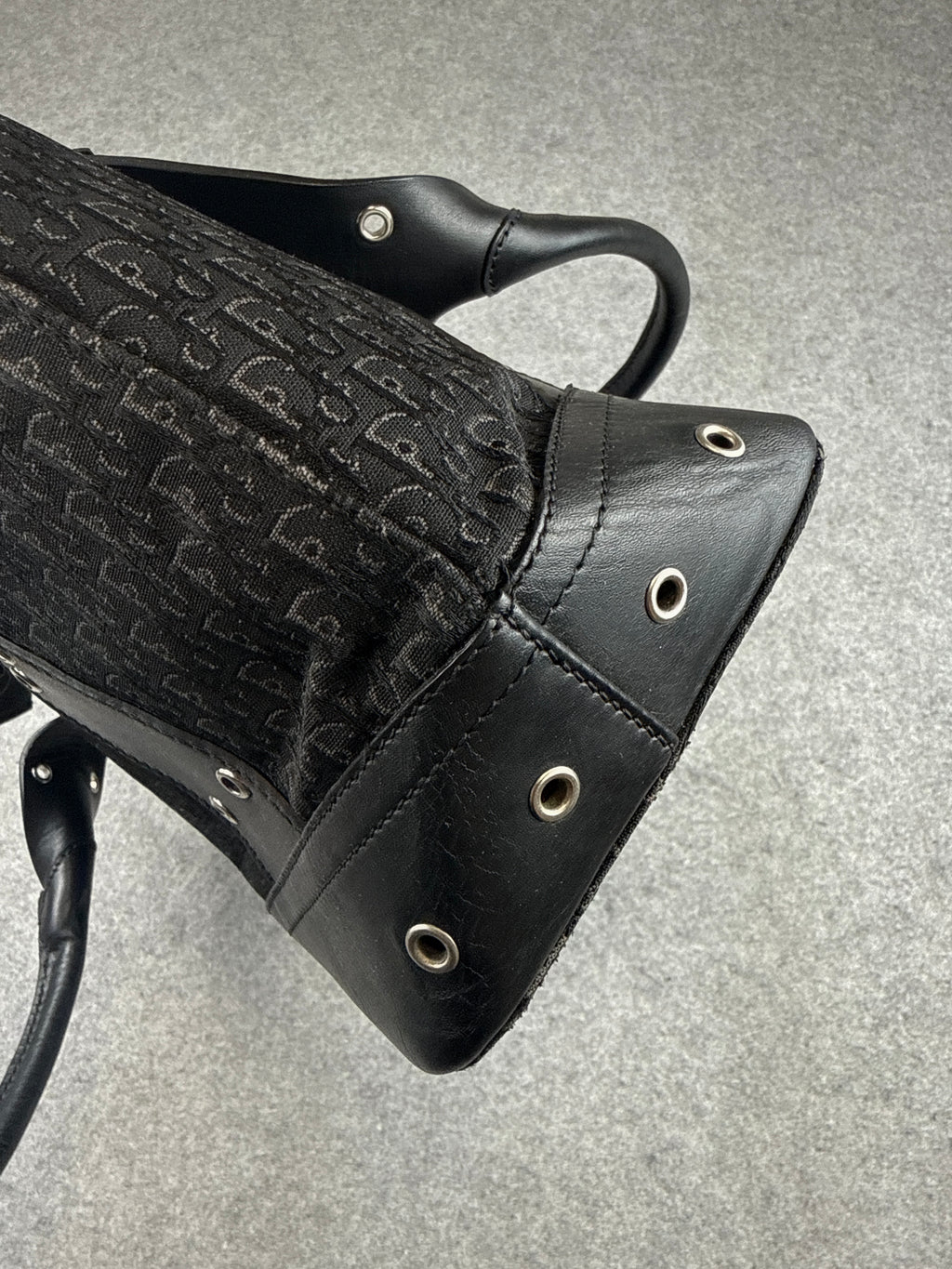 Vintage Dior Street Chic Tote Trotter Bag Black