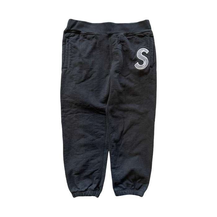 Supreme S Logo Sweatpants FW24 Black (USED) | Vitnage Clothing Store Canada