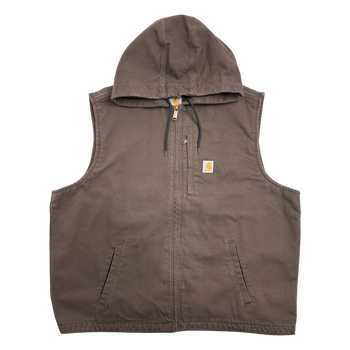 Carhartt Hooded Work Vest Brown