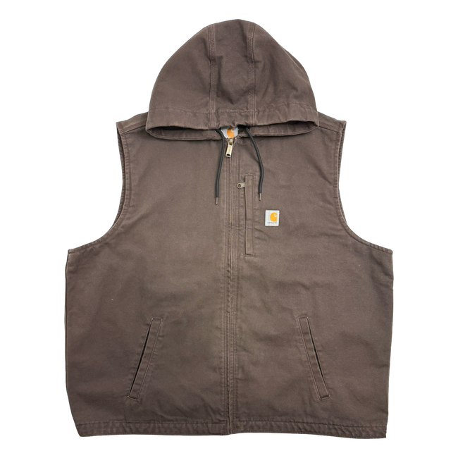 Carhartt Hooded Work Vest Brown