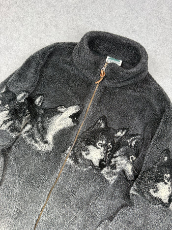 Vintage Northern Elements Wolf Fleece Jacket