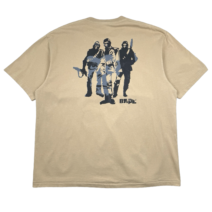 BAPE Army Relaxed Fit Tee Beige (USED) | Vitnage Clothing Store Canada