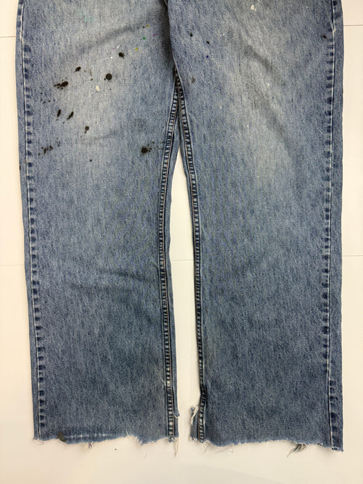 Blind Distressed Paint Splatter Denim Pants | Vitnage Clothing Store Canada