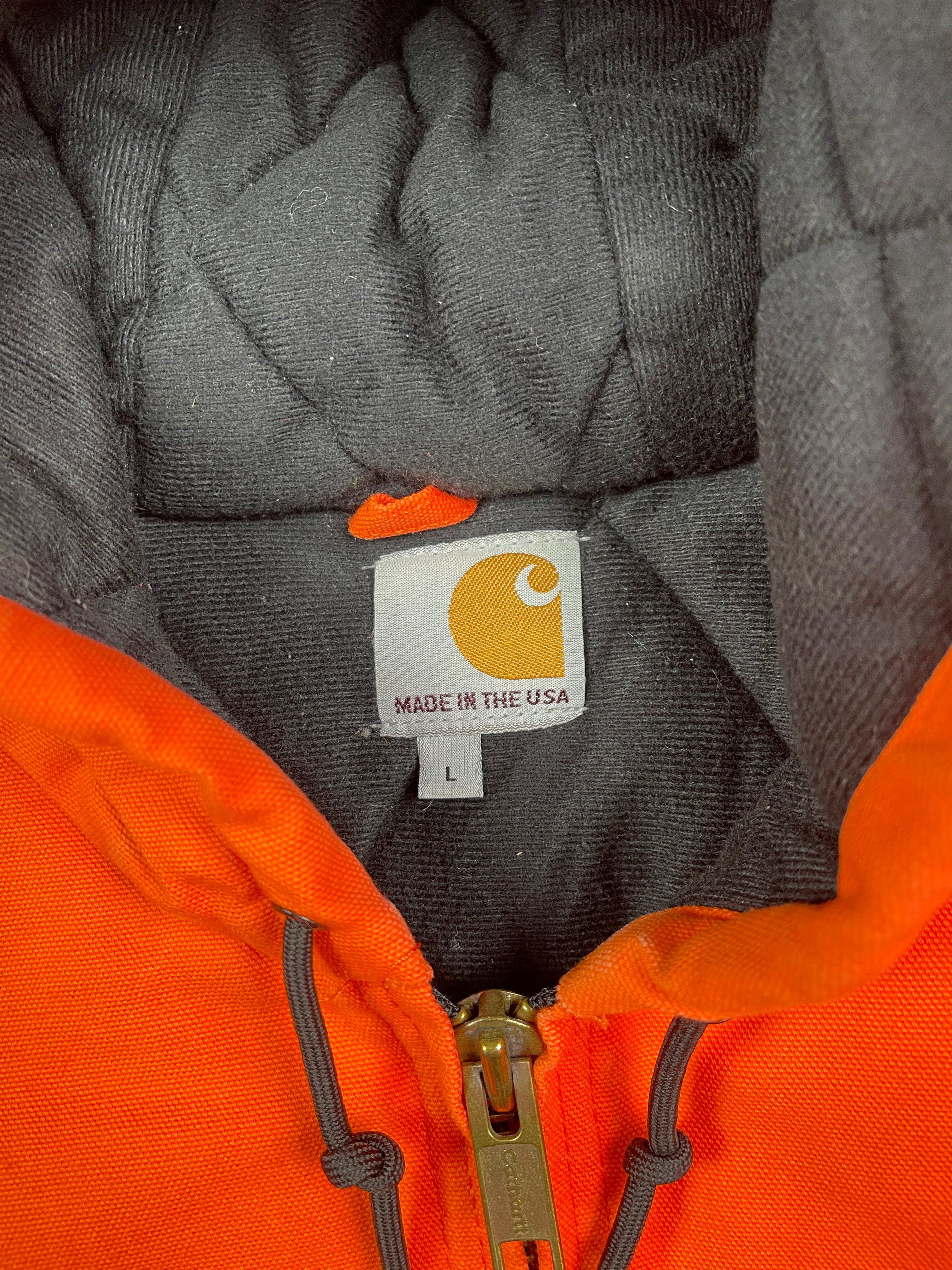 Vintage 2000s Carhartt Hooded Jacket Orange