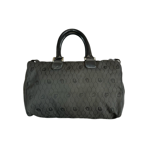 Christian Dior Canvas Vintage Honeycomb Jacquard Bag Gray | Vintage Clothing Store Canada