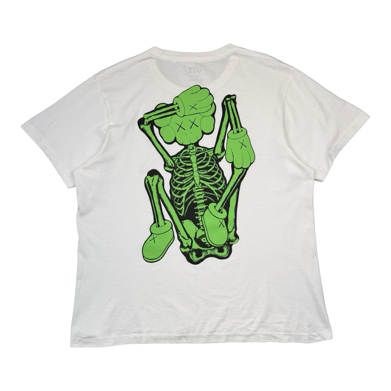 KAWS x Uniqlo Green Skeleton Tee White (USED)