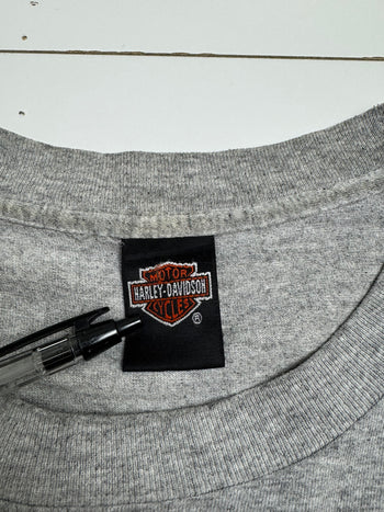 Vintage 90s Boswells Harley Davidson Tee Grey