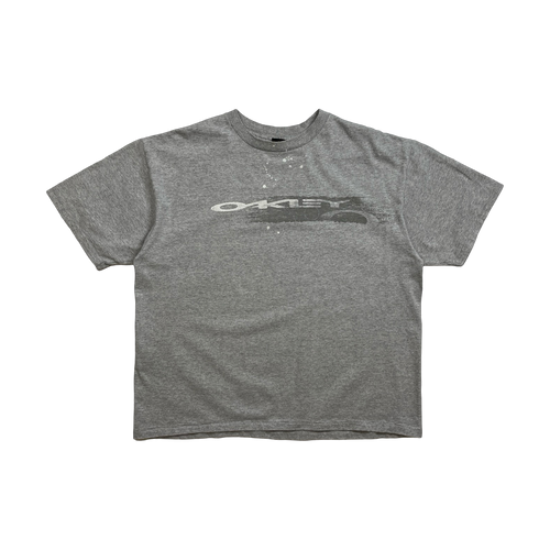 Vintage 2000s Oakley Spellout Tee Grey | Vintage Clothing Store Canada