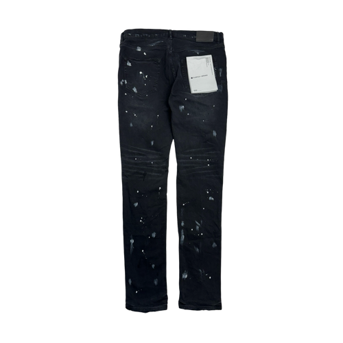 Purple Brand P001 Splatter Slim Fit Jeans Black (USED) | Vintage Clothing Store Canada