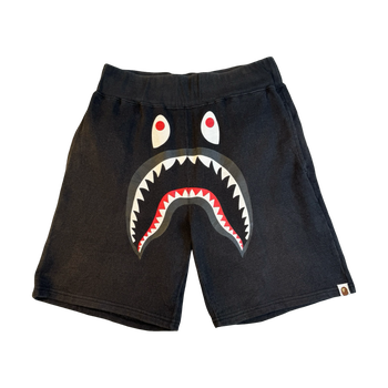 BAPE Shark Camo Pocket Sweatshorts Black (USED)