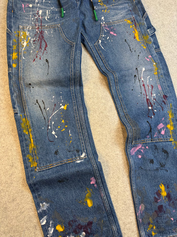Off-White Painted Carpenter Double Knee Jeans (USED)