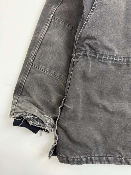 Vintage 2000s Carhartt Chore Work Coat Washed Black | Vitnage Clothing Store Canada