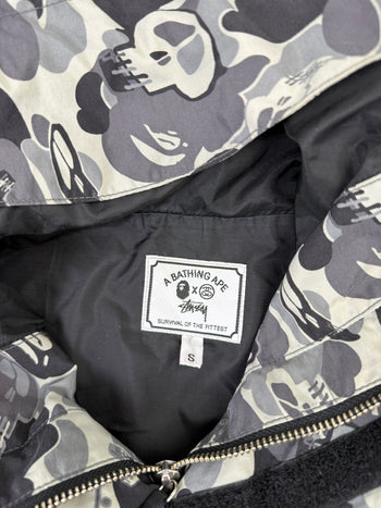 Stussy x BAPE Skull Camo Snowboard Jacket Grey (USED)