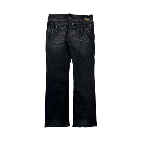 Vintage Y2k True Religion Straight Cut Denim Pants Black | Vintage Clothing Store Canada