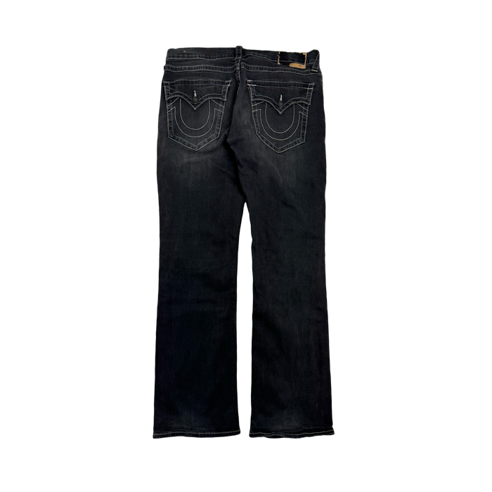 Vintage Y2k True Religion Straight Cut Denim Pants Black | Vitnage Clothing Store Canada