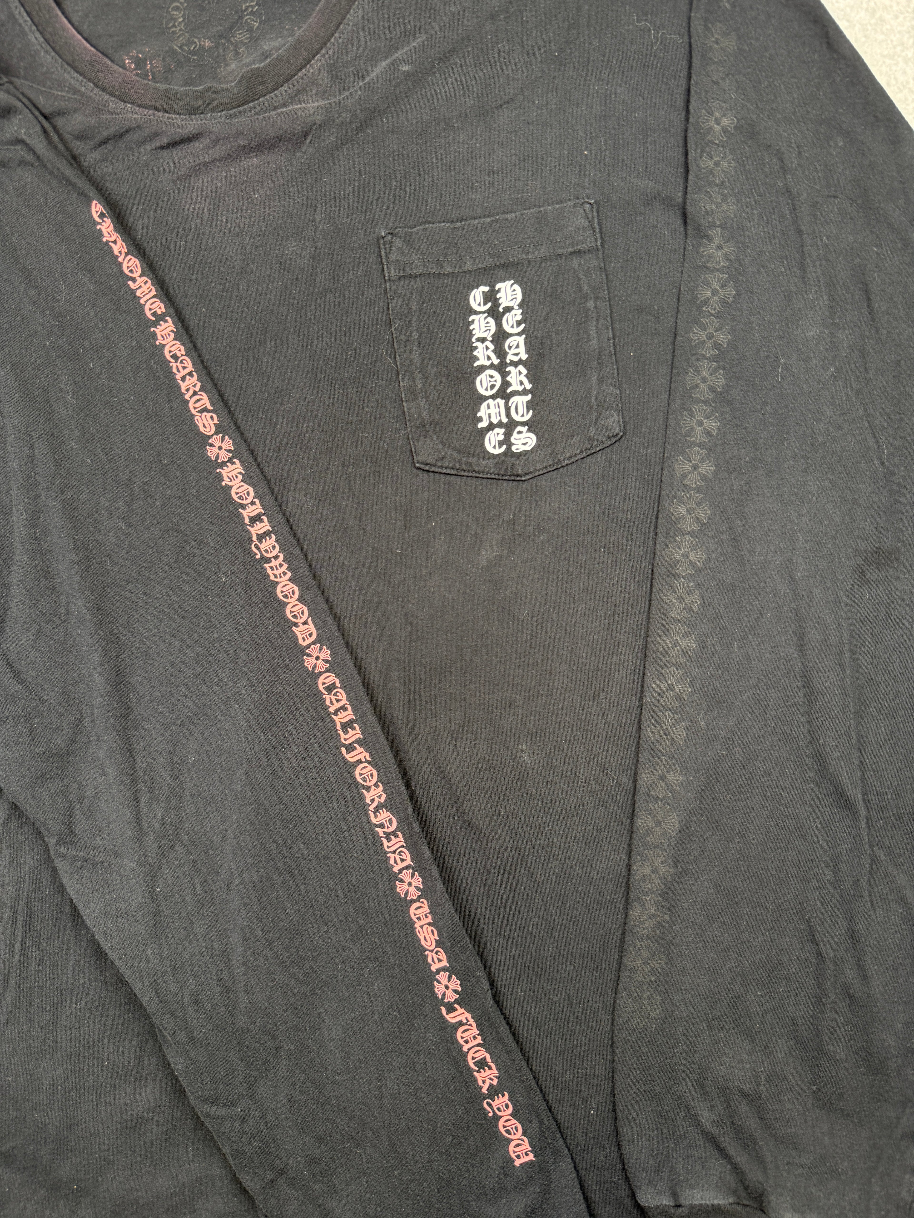 Chrome Hearts Hollywood F*CK YOU L/S Tee Black/Pink