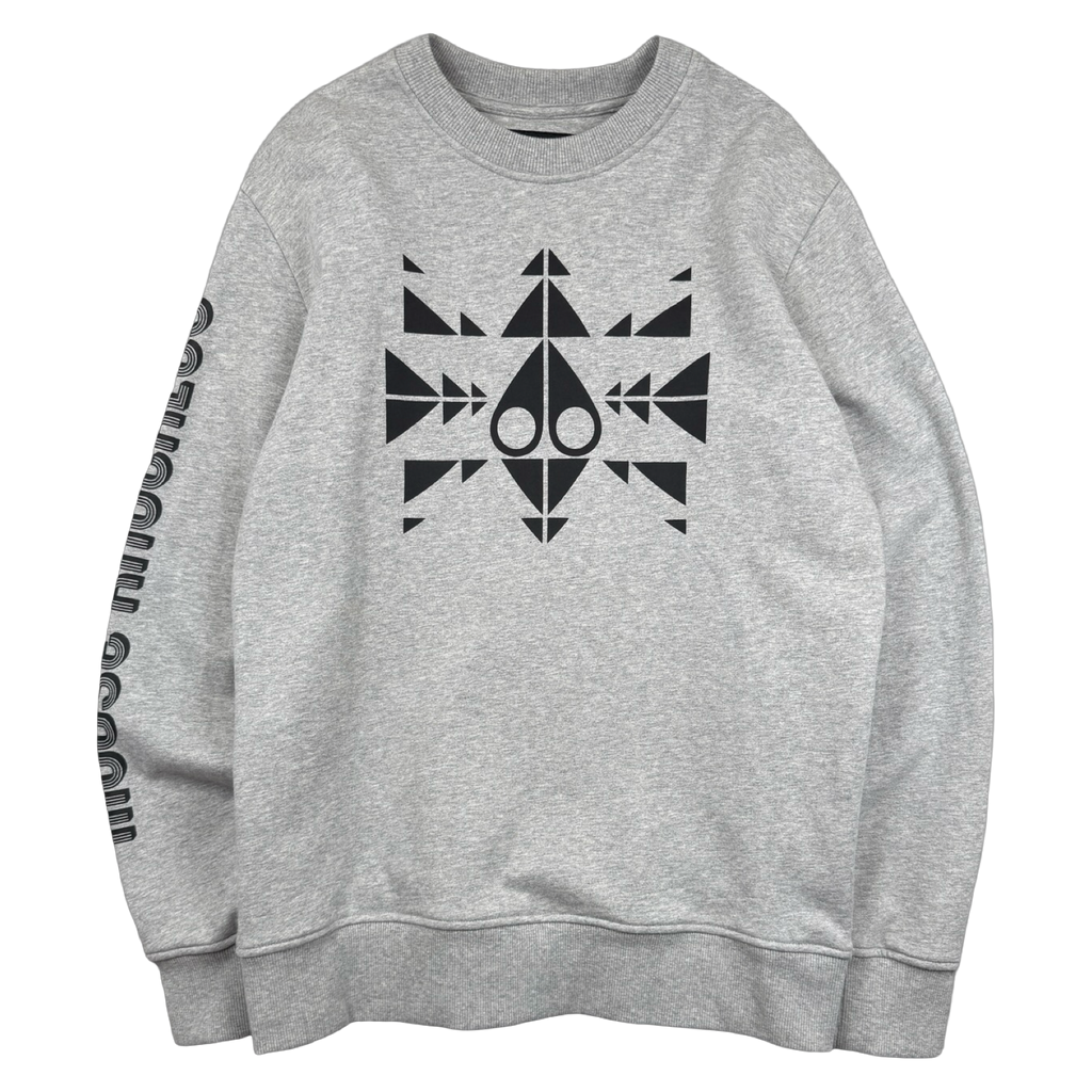Moose Knuckles Trippy Logo Crewneck Grey (USED)