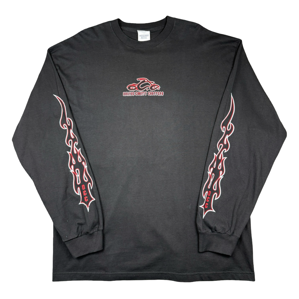 Vintage Orange County Choppers Flame Sleeve L/S Tee Black/Red