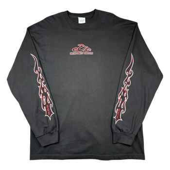 Vintage Orange County Choppers Flame Sleeve L/S Tee Black/Red
