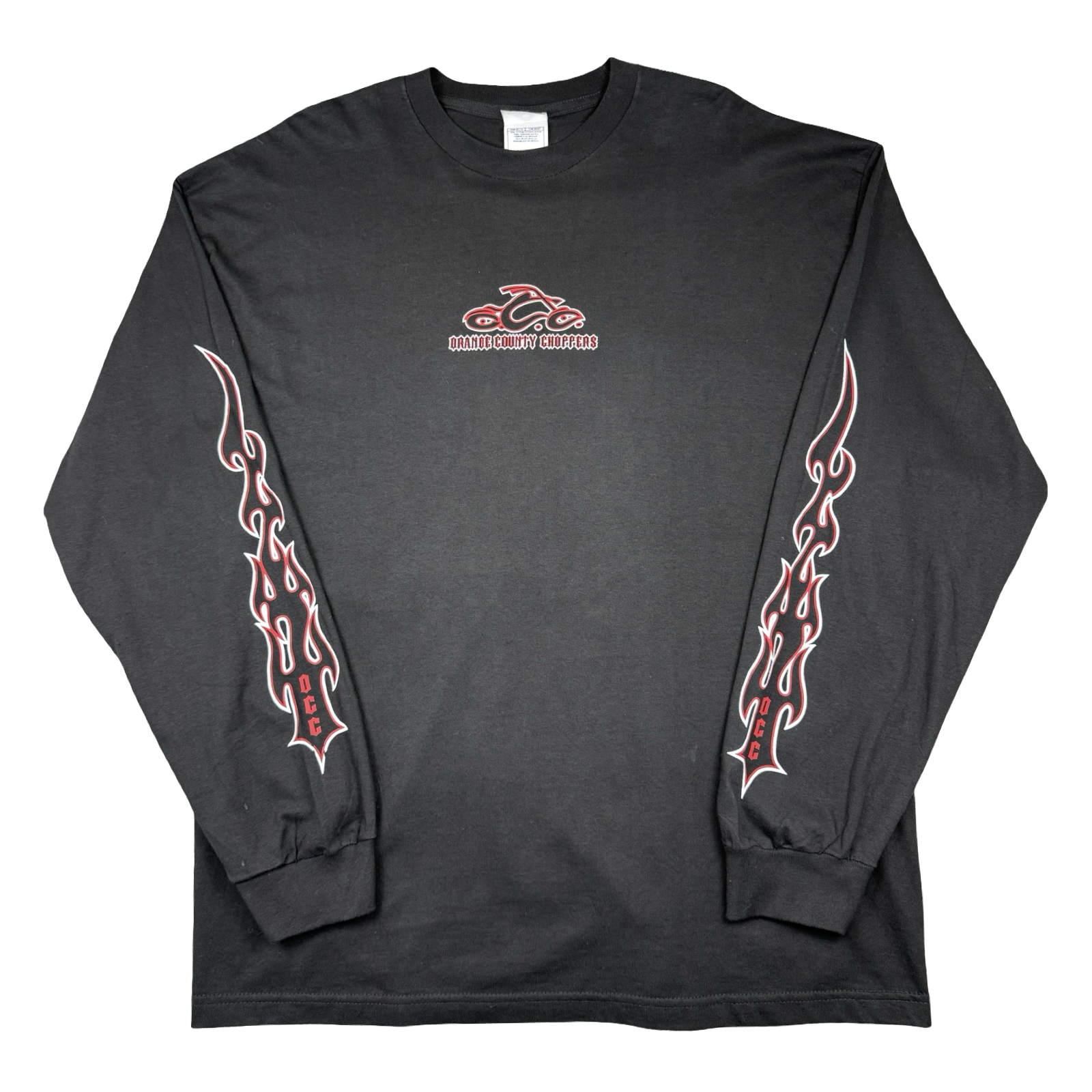 Vintage Orange County Choppers Flame Sleeve L/S Tee Black/Red